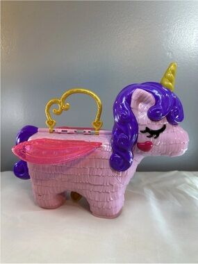 Polly Pocket Unicorn Party Large Compact Playset Micro Polly Purple Unicorn 2019